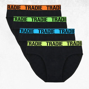 Tradie 4pk Brief Black Pack 1