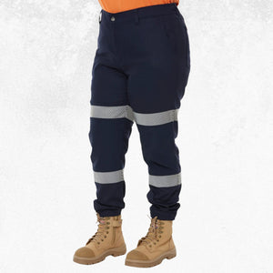 Zadie Middy Mid-Rise Reflective Taped Pants