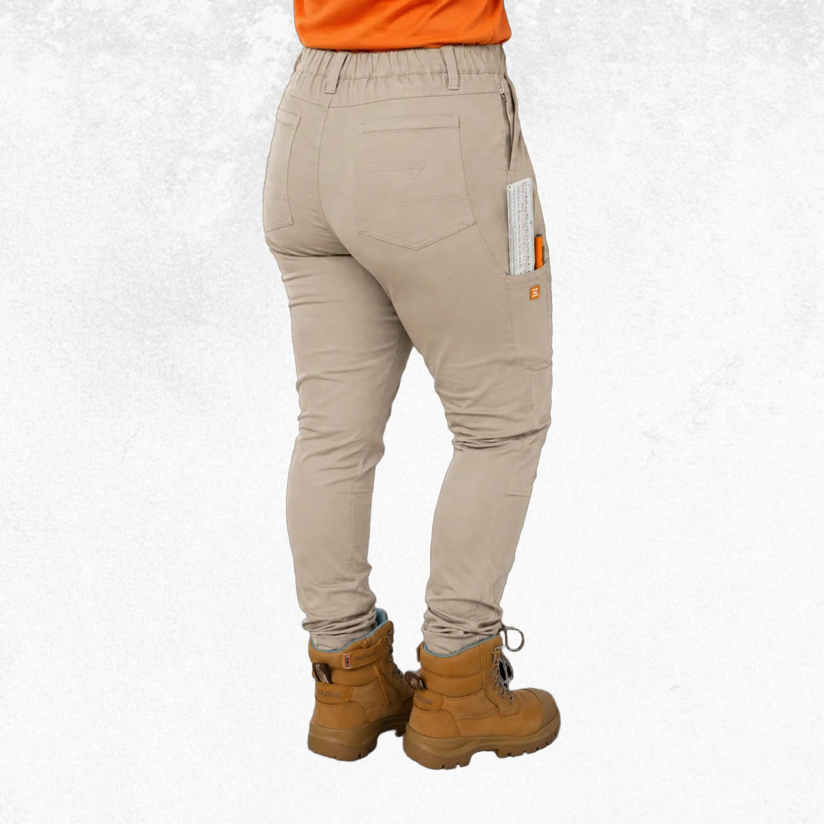 Zadie Middy Mid-Rise Pants Stone 5