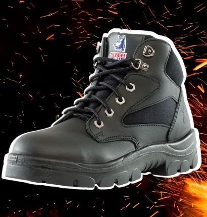 Steel Blue Parkes Zip Ladies Boots Black image with a spark background