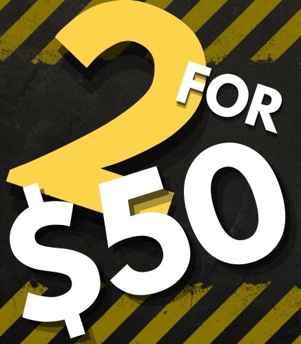 An Image showing discount offer for 2 for $50 dollars