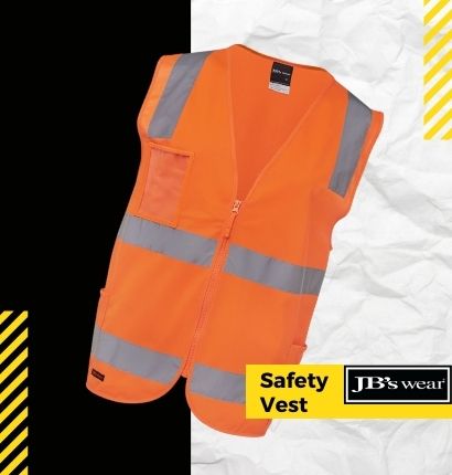 Floating JB's Hi-Vis Zip Safety Vest 