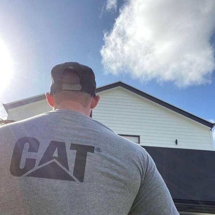 CAT Design Mark Diesel Cap | ManCave Workwear Man Wearing CAT Design Mark Diesel Cap