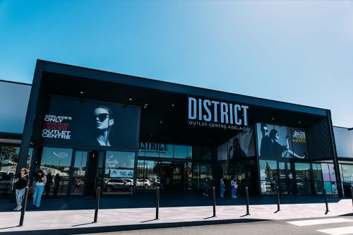 District Outlet Centre Parafield shopping centre front image where ManCave Workwear is located.
