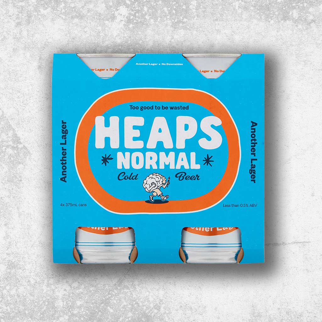 Heaps Normal Beer 4 x 375ml Cluster
