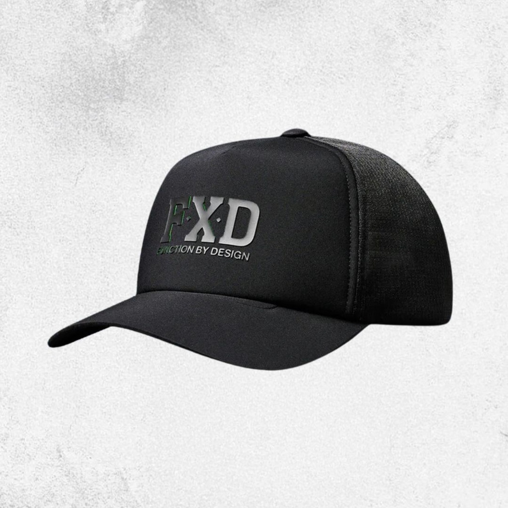 FXD CP-13 Trucker Cap Black Big Logo