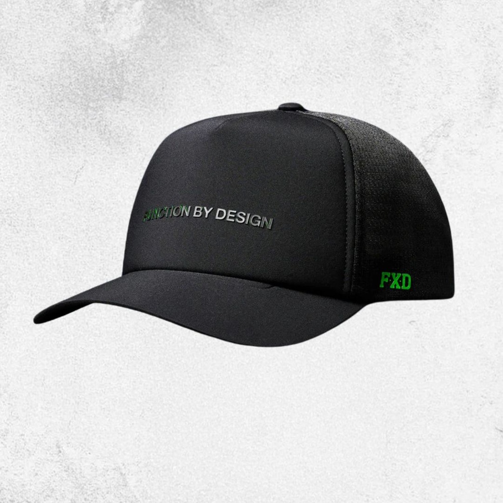 FXD CP-13 Trucker Cap Black Small Logo