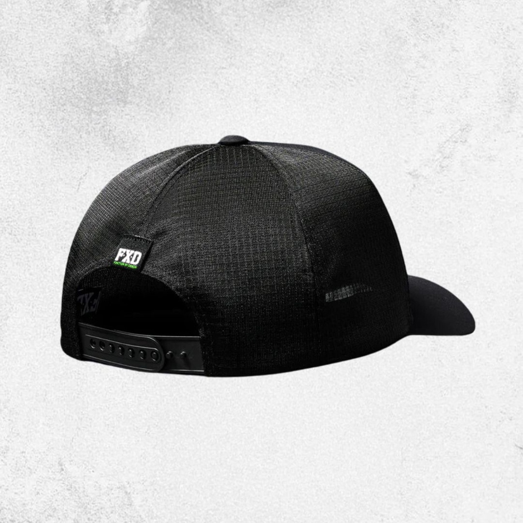 FXD CP-13 Trucker Cap Black Small Logo