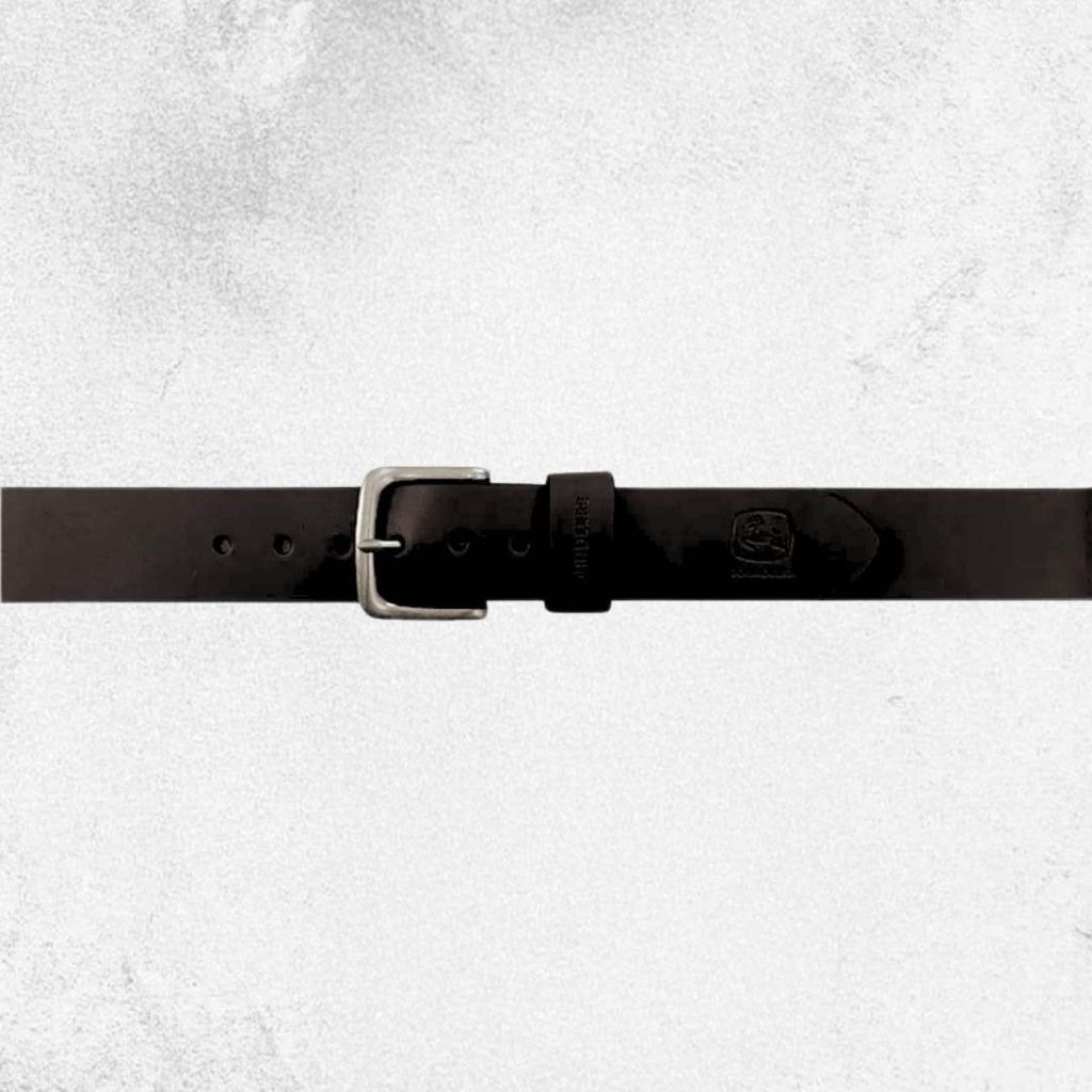 John Deere - 38mm Black Oil Tan Bridle Leather Belt