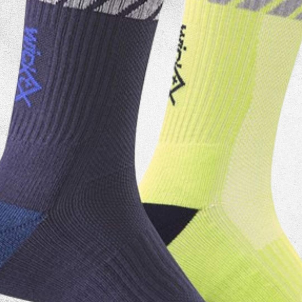 WickTX Mid Length Reflective Tape Socks - 2 Pack