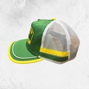 John Deere - Vintage Logo Trucker Mesh Racing Stripe Cap