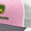 John Deere Women's Trademark Logo Pink Trucker Cap