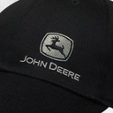 John Deere - Trademark Offset Embroidered Logo Twill Cap - Black