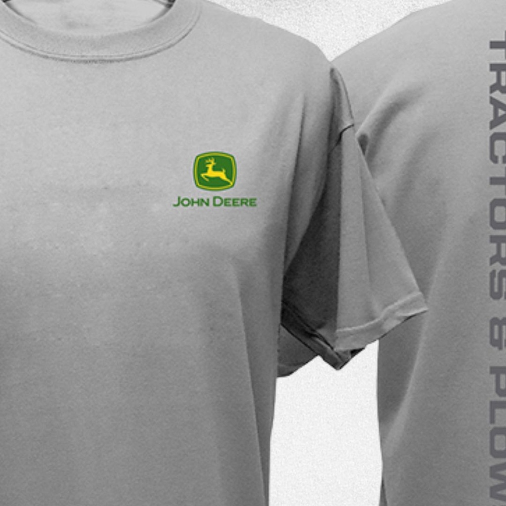 John Deere - Oxford Grey Logo Tee