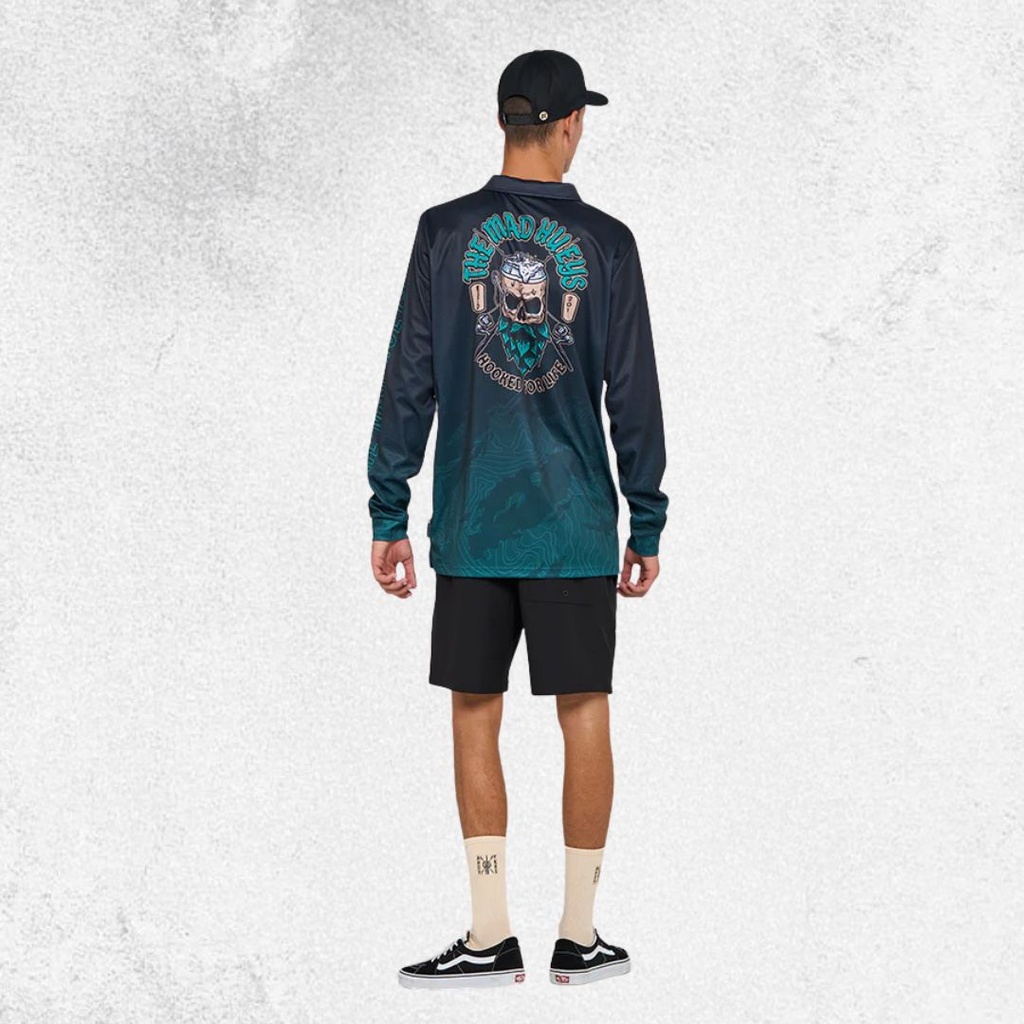 The Mad Hueys - Frothin Hooked For Life - UPF 50+ Fishing Jersey