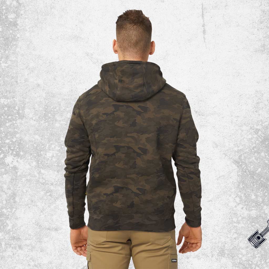 CAT Trademark Banner Hooded Sweatshirt - Night Camo