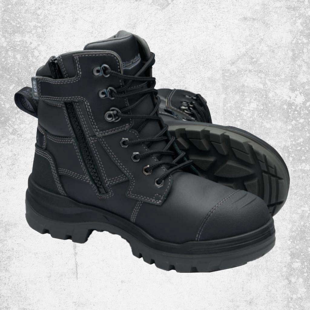 Blundstone - Unisex RotoFlex WR Platinum Leather 150mm Zip Side Safety Boot