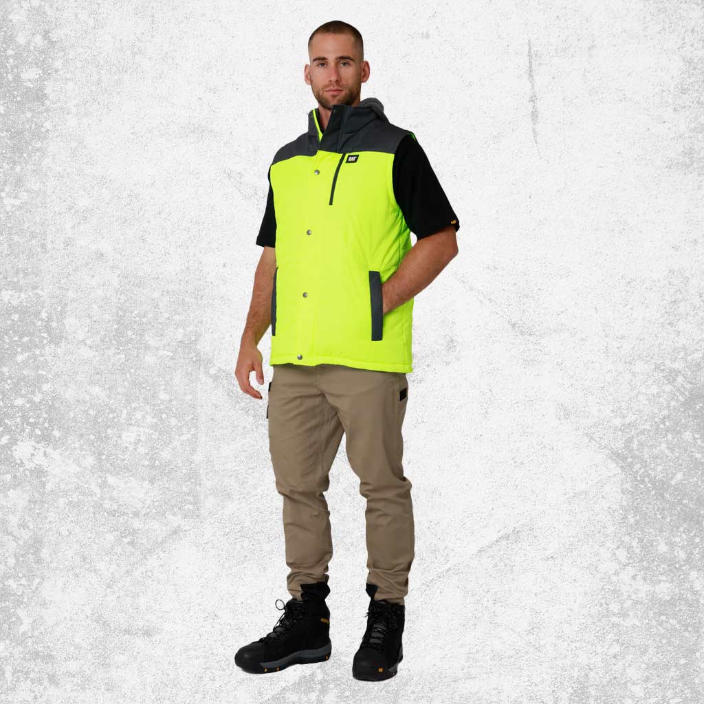 CAT Hi Vis Hooded Work Vests