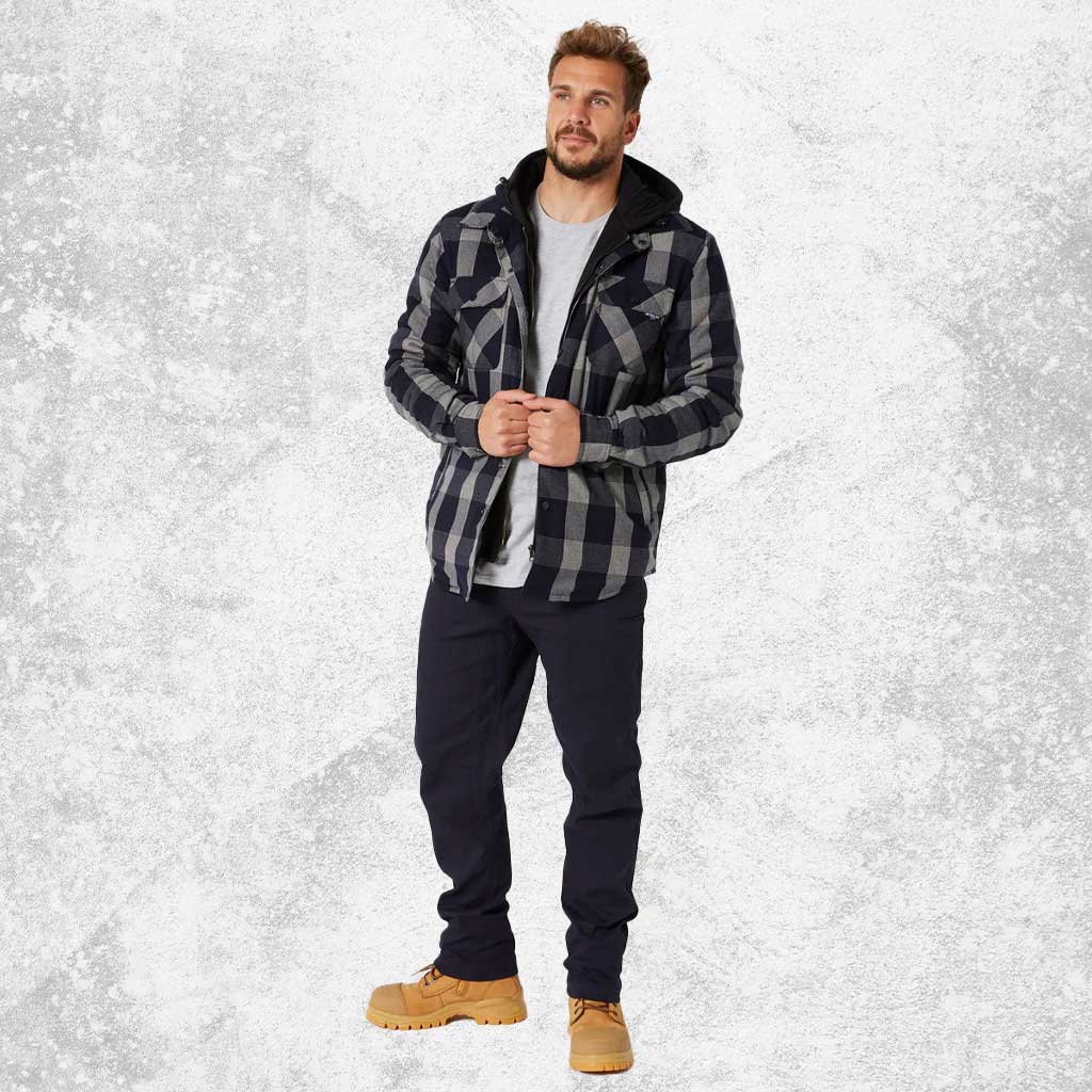 JetPilot Quilted Mens Flannel Jacket