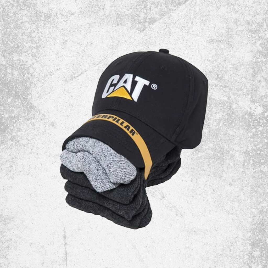 CAT Cap/Sock Bundle 5Pk - Black