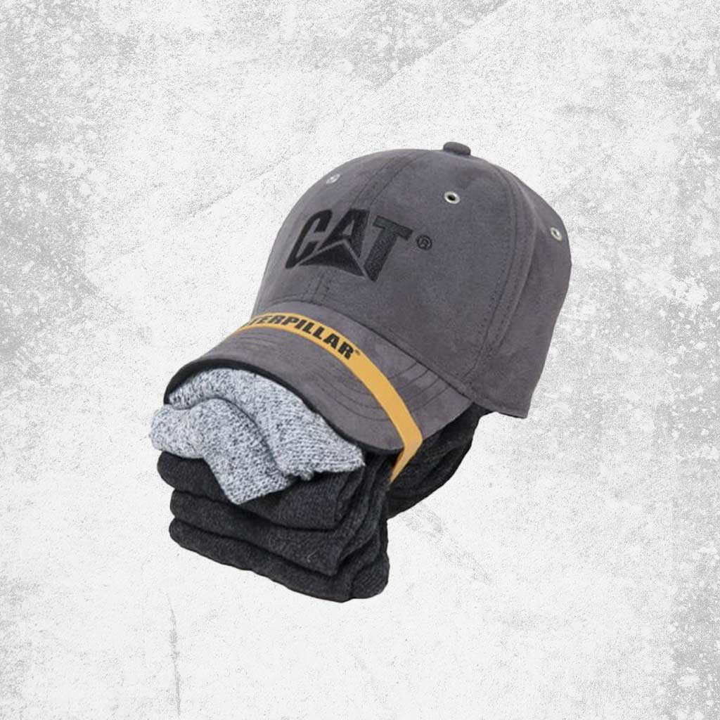 CAT Cap/Sock Bundle 5Pk - Grey