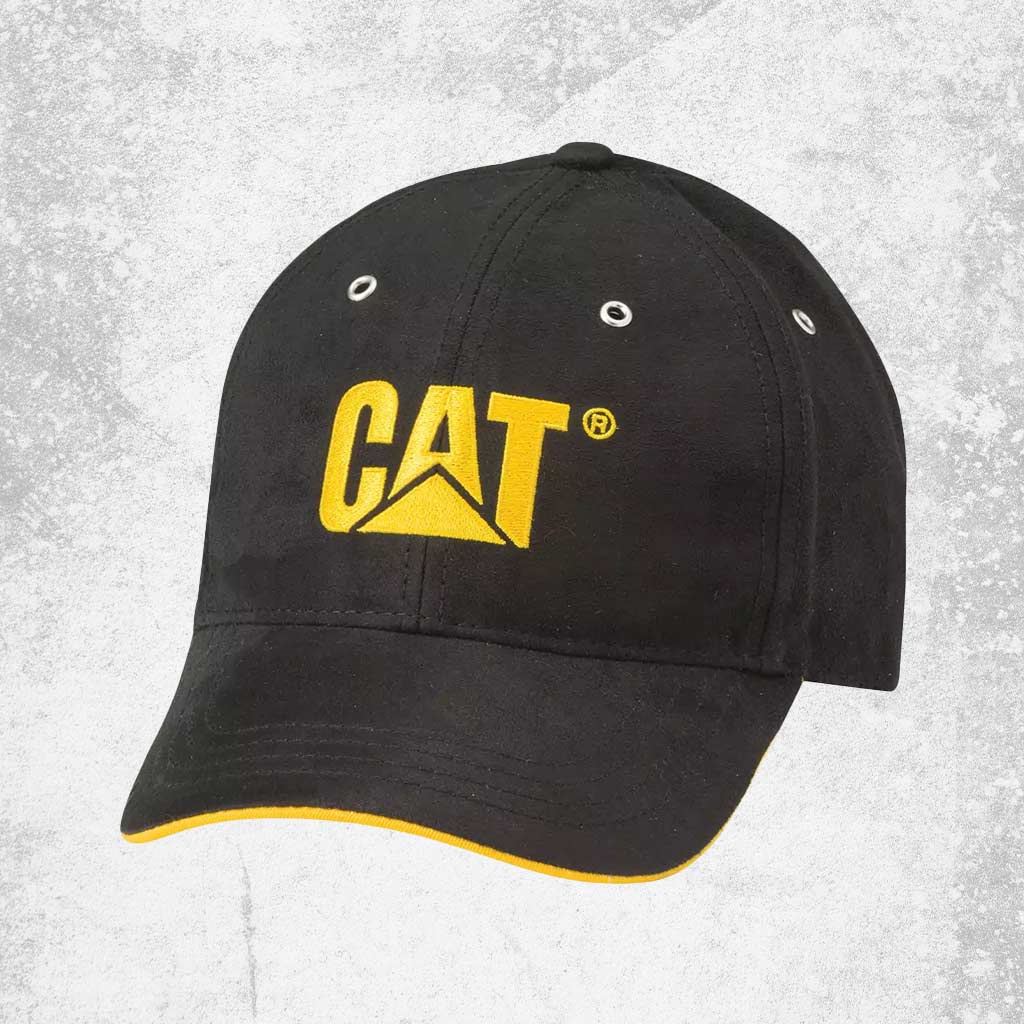 CAT Trademark Microsuede Caps - Black