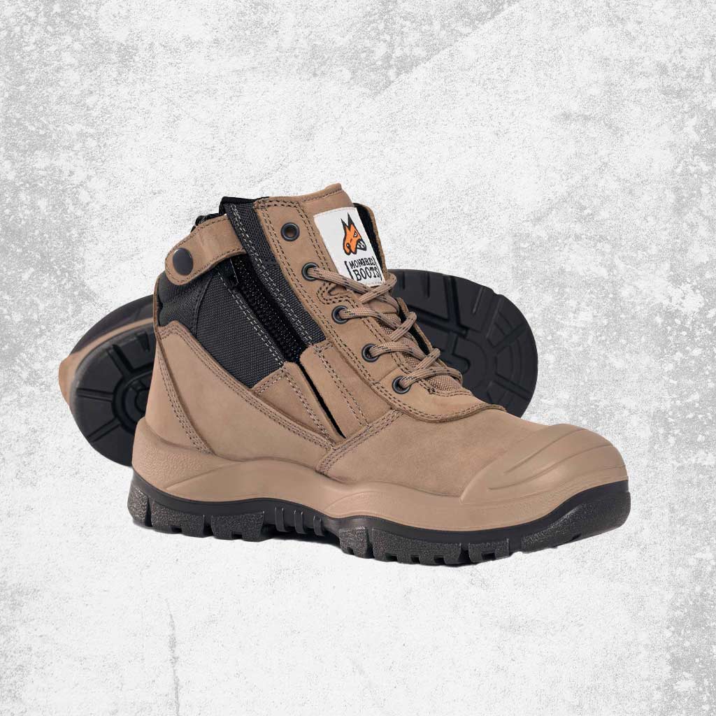 Mongrel 461060 - ZipSider Boot with Scuff Cap - Stone