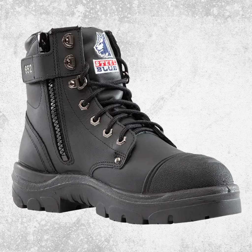 Steel Blue Argyle Zip Scuff Cap ST Boots