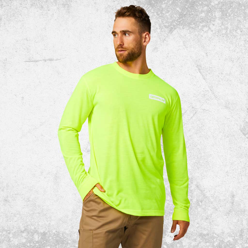 CAT Triton Block Hi-Vis L/S Tee
