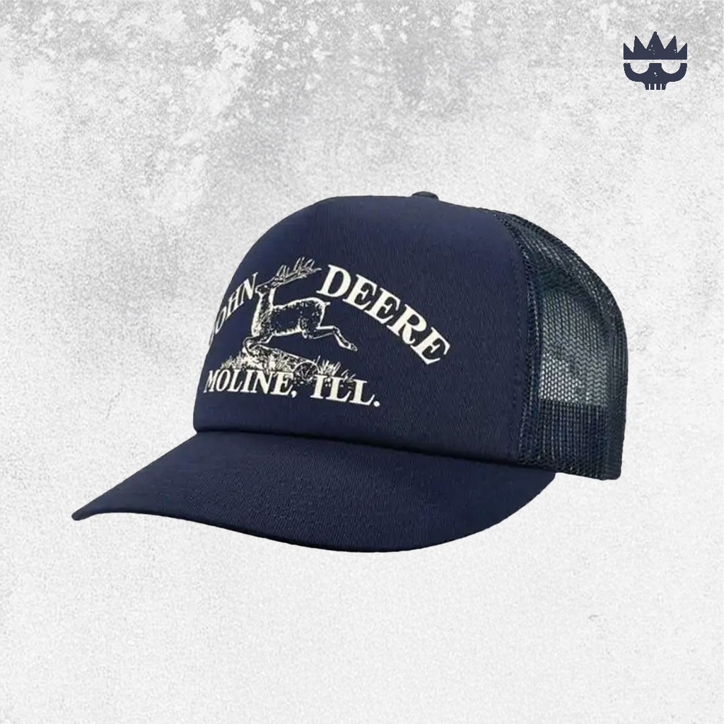 John Deere - 5 Panel Trucker Cap with Printed Vintage Logo