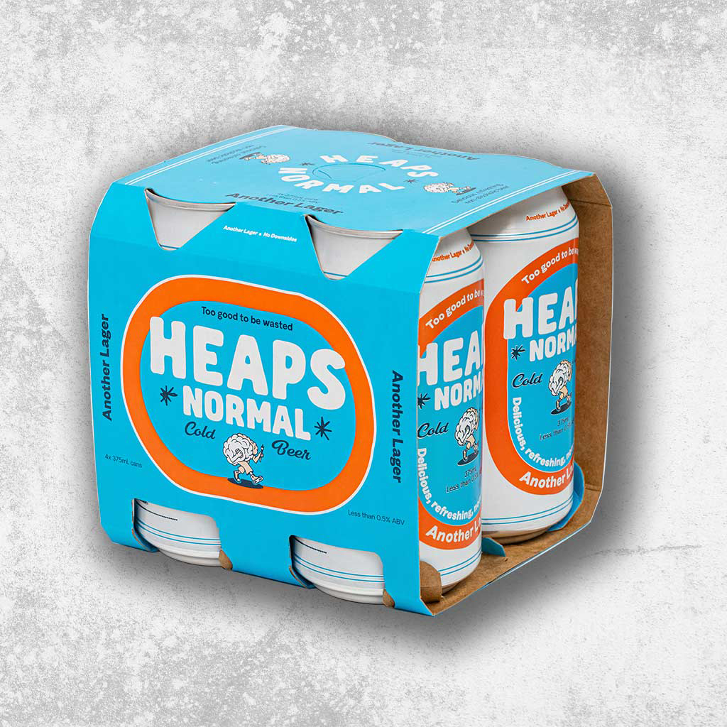 Heaps Normal Beer 4 x 375ml Cluster