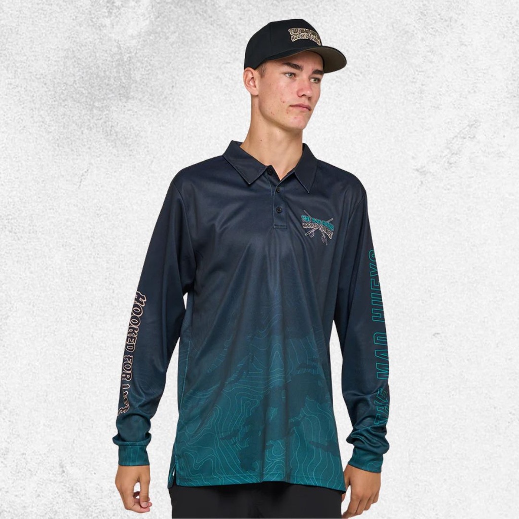 The Mad Hueys - Frothin Hooked For Life - UPF 50+ Fishing Jersey