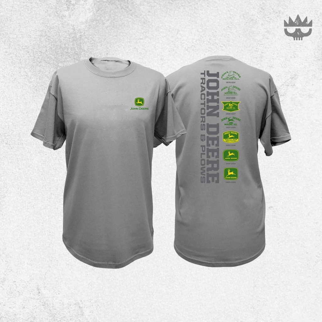 John Deere - Oxford Grey Logo Tee