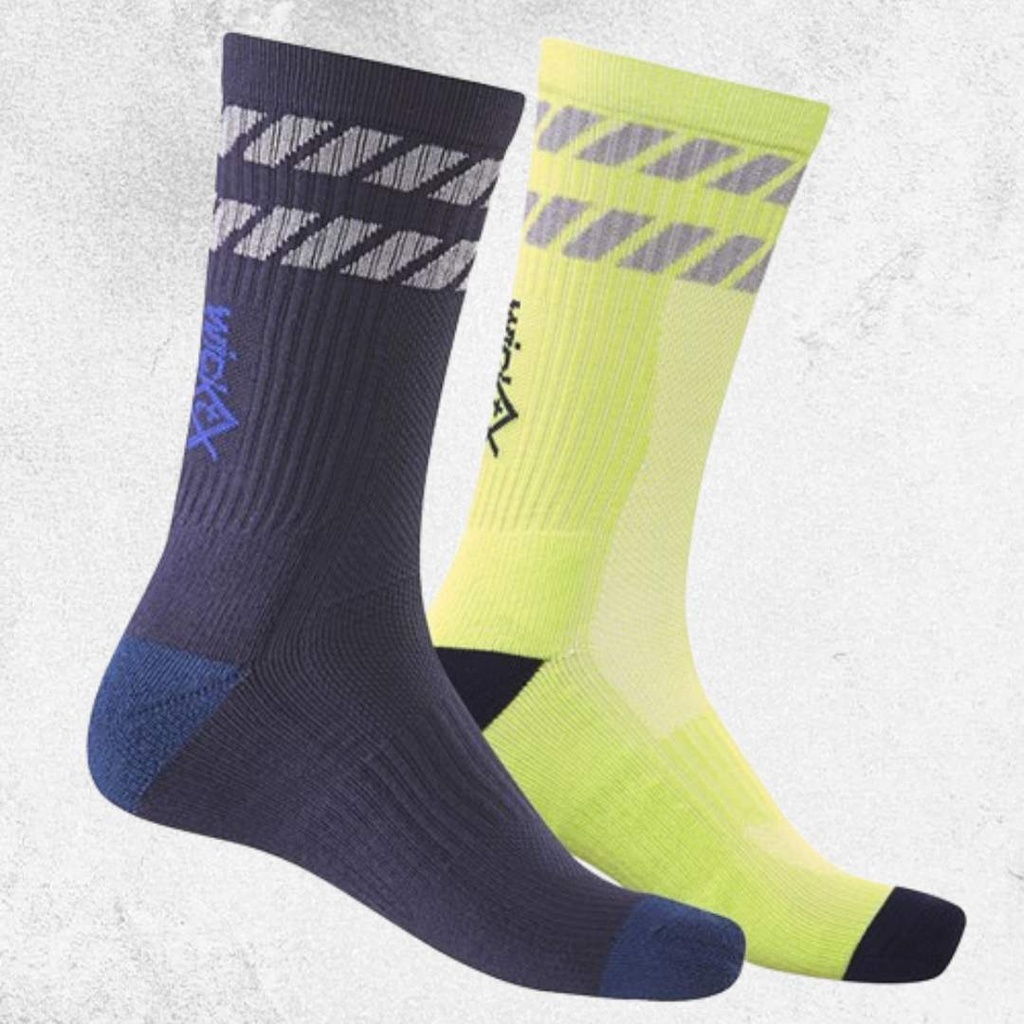WickTX Mid Length Reflective Tape Socks - 2 Pack