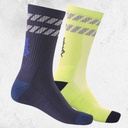 WickTX Mid Length Reflective Tape Socks - 2 Pack