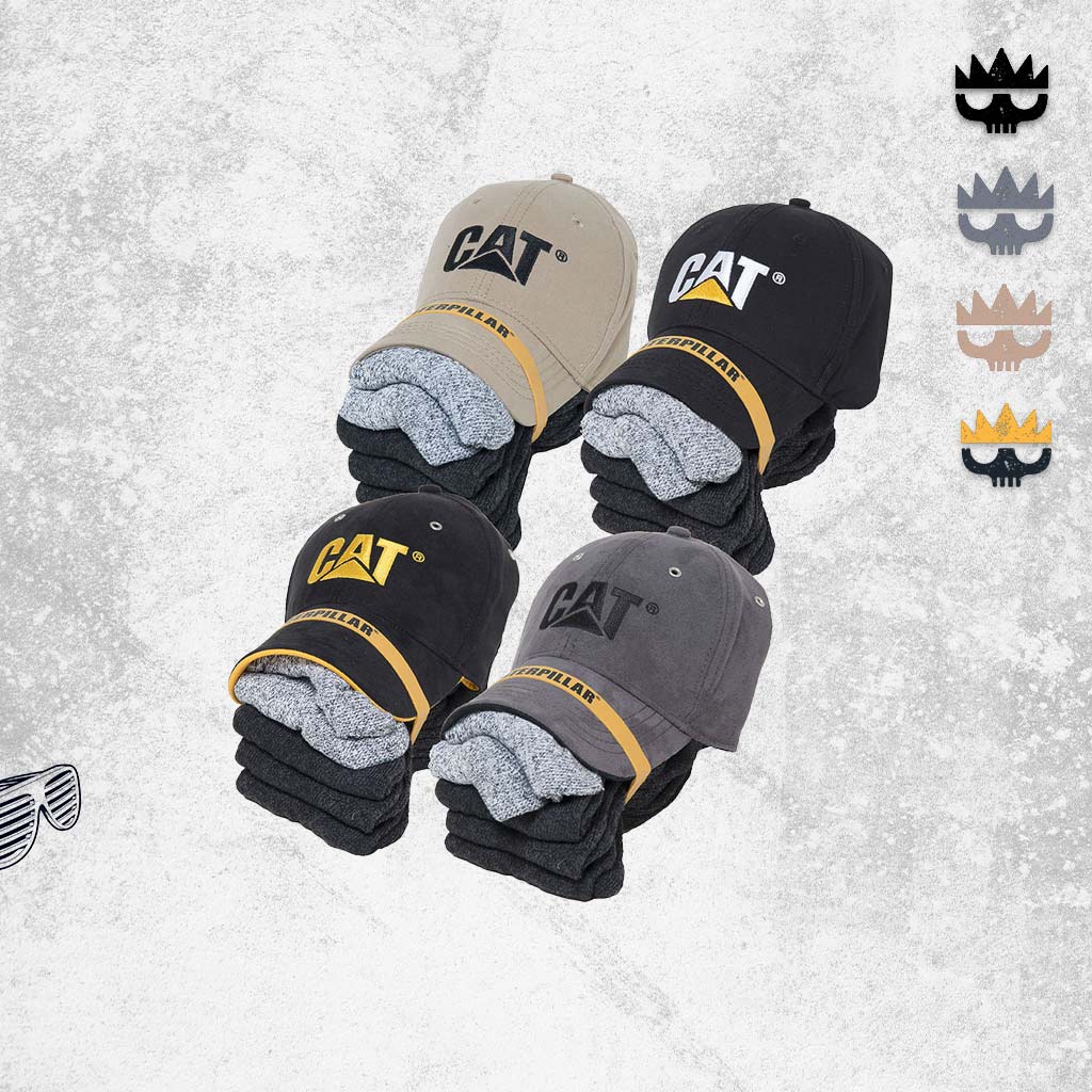 CAT Cap/Sock Bundle 5Pk