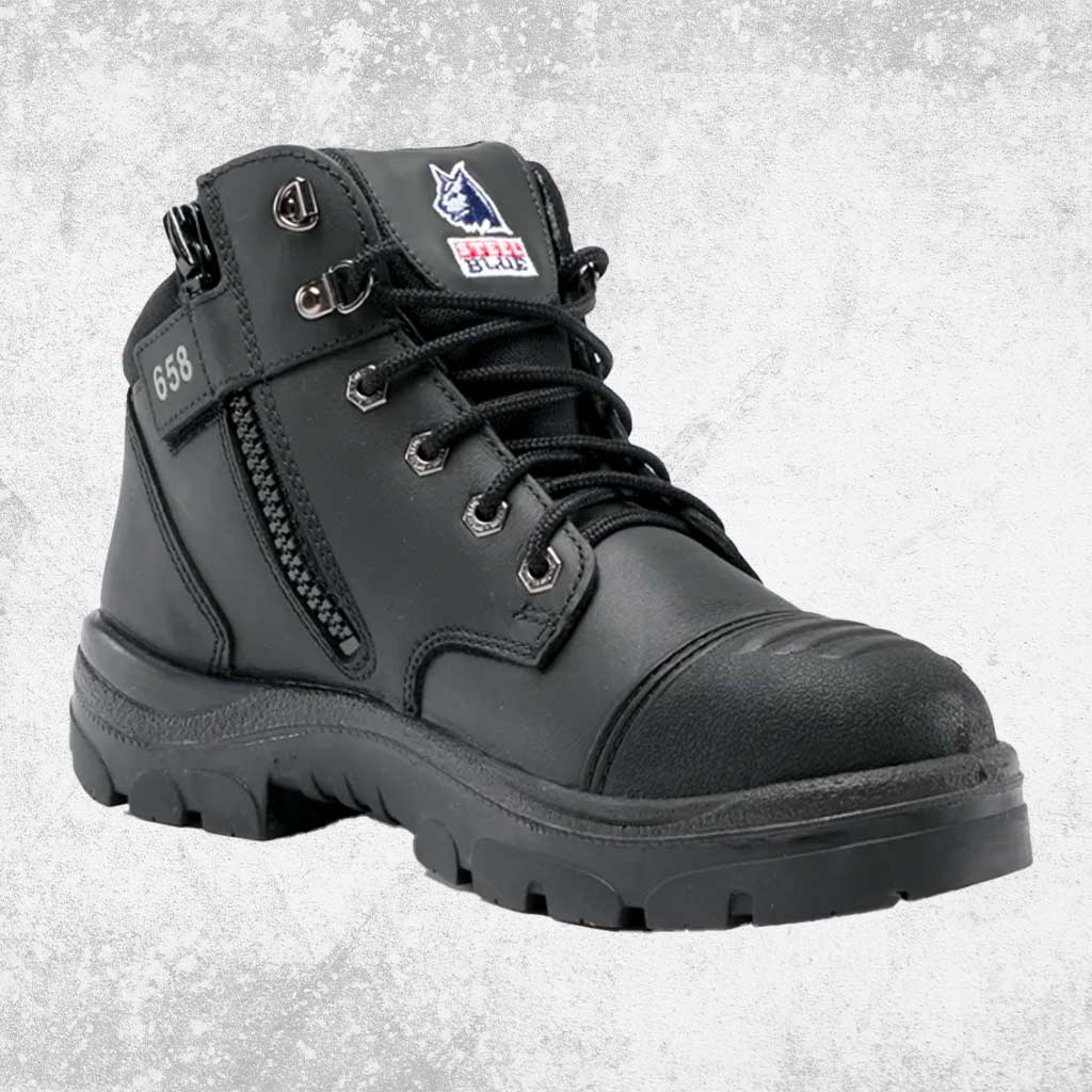 Steel Blue Parkes Zip Scuff TPU Boots
