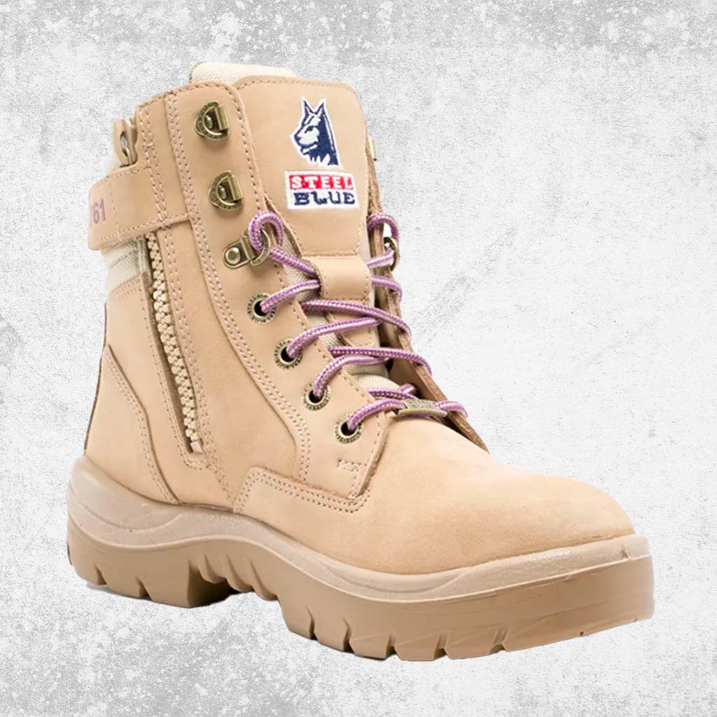 Steel Blue Southern Cross Zip Ladies Nitrile Boots - Sand