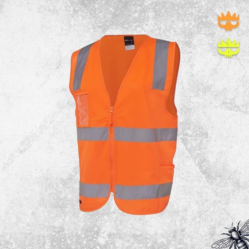 JB's Hi-Vis (D+N) Zip Safety Vest
