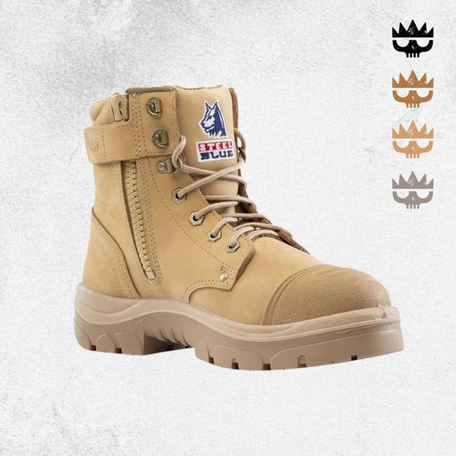 Steel Blue Argyle Zip Scuff Cap ST Boots
