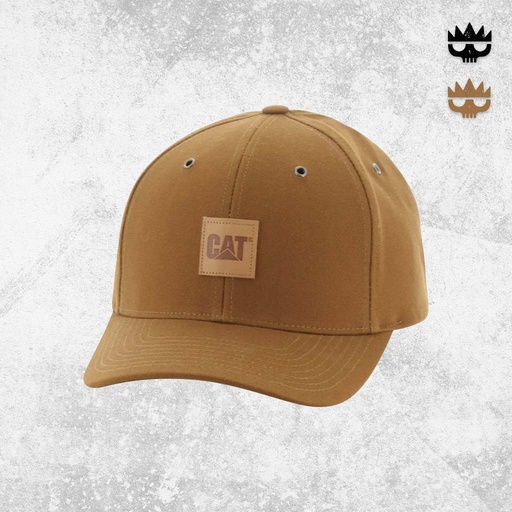 [1120252] CAT Leather Patch Cap