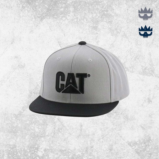 [1120223] CAT Raised Logo Flat Bill Cap