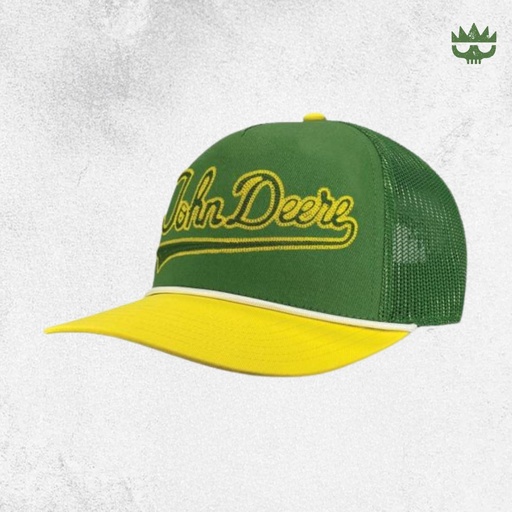 [J118-061U-JDR-UZK] John Deere - Letterman Rope Trucker Mesh Back Cap