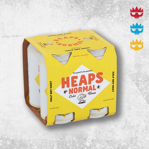 Heaps Normal Beer 4 x 375ml Cluster
