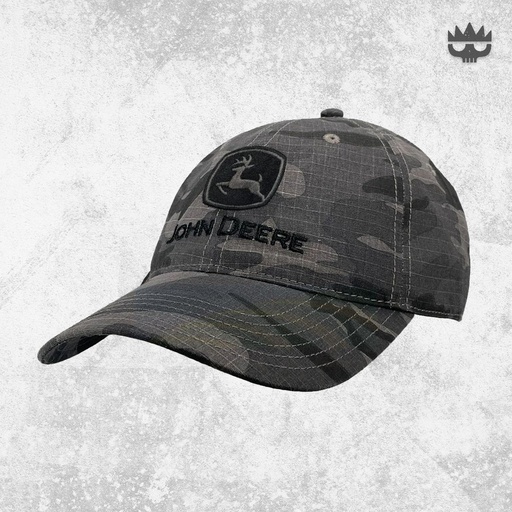 [J18A-061S-JDR-7XU] John Deere - Storm Camo Printed Embroidered Cap