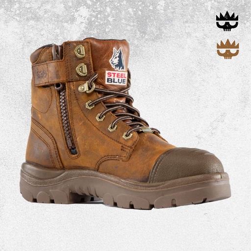 Steel Blue Argyle Zip Scuff Cap ST Boots Waterproof