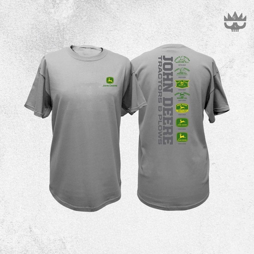 John Deere - Oxford Grey Logo Tee