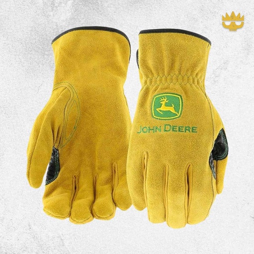 John Deere Split Cowhide Leather Driver Gloves