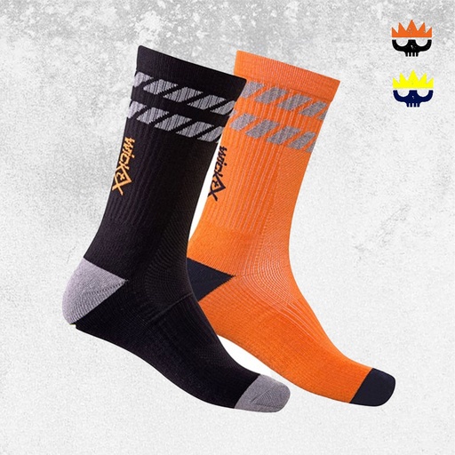 WickTX Mid Length Reflective Tape Socks - 2 Pack