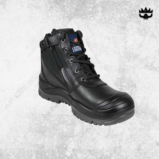 Mongrel 461020 ZipSider Boot with Scuff Cap - Black